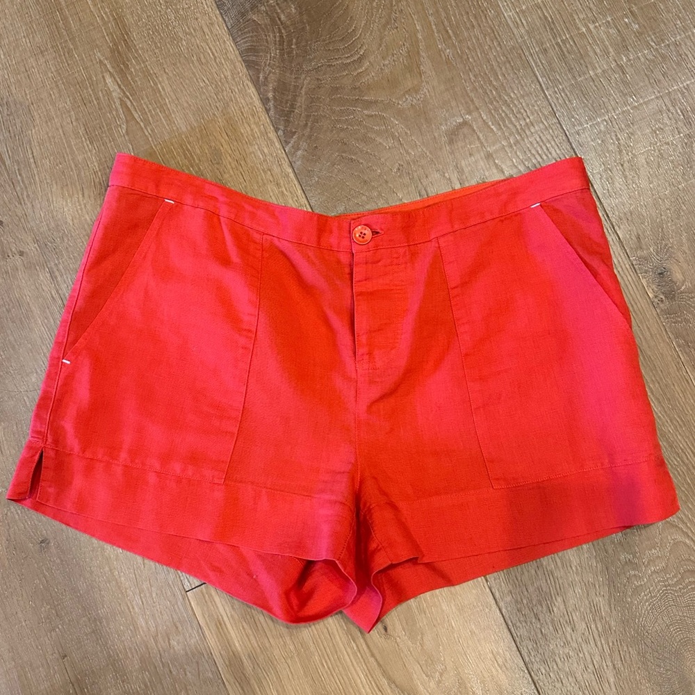 C&C California Red Women's Linen Shorts (Medium)